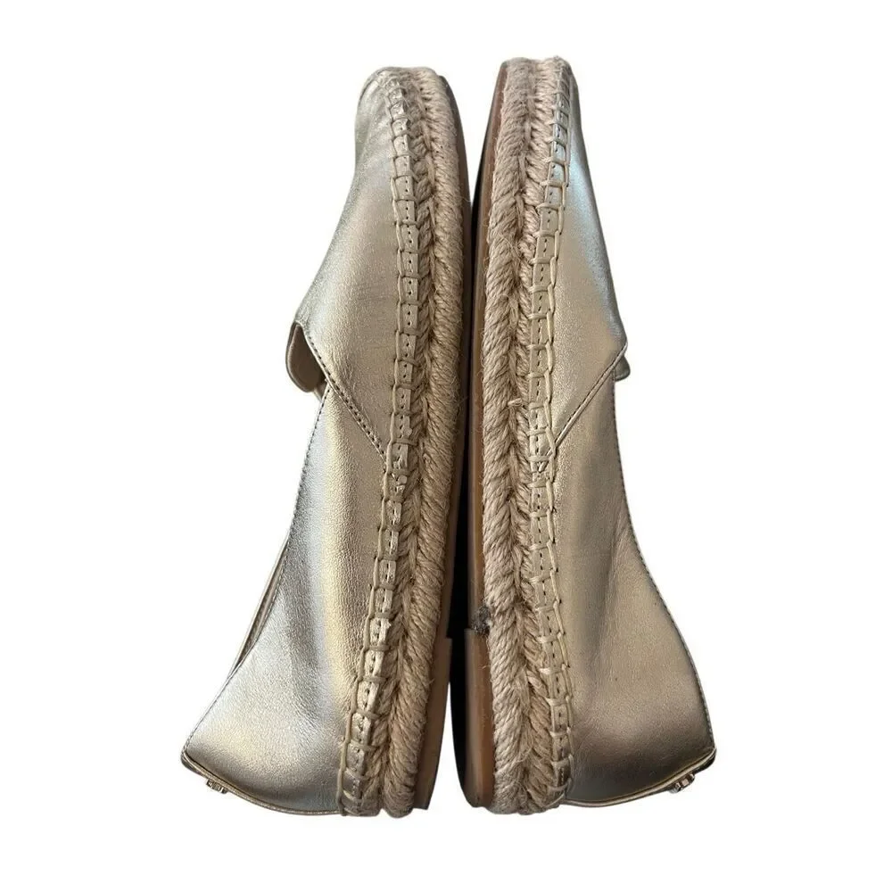 Sam Edelman Kenley Gold Leather Rounded Toe Slide